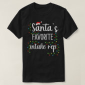 Santa's Fav Intake Rep Funny Christmas Medical for T-shirt (Design voorkant)