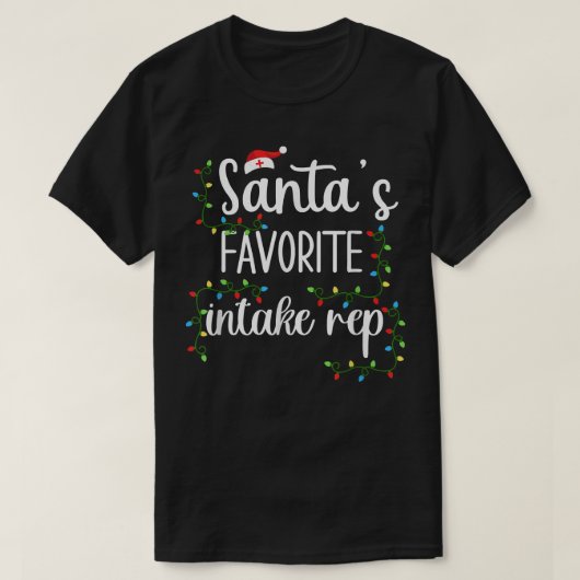 Santa's Fav Intake Rep Funny Christmas Medical for T-shirt (Design voorkant)