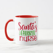 Santas Favoriate Nurse Cute Kerstmis Mok (Links)