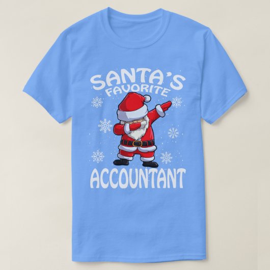 Santas Favoriet Accountant Kerstmis 1 T-shirt (Design voorkant)
