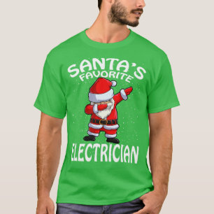 Santas Favoriet Elektricien Kerstmis T-shirt