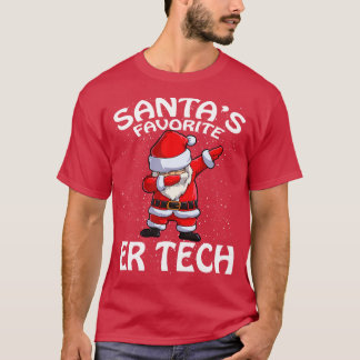 Santas Favoriet Er Tech Kerstmis T-shirt