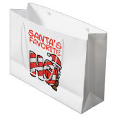 Santas Favoriet Grappig Ondeugend Volwassen Kerstm Groot Cadeauzakje (Voorkant Gekanteld)