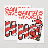 Santas Favoriet Grappig Ondeugend Volwassen Kerstm Informatiekaartje (Voorkant / Achterkant)
