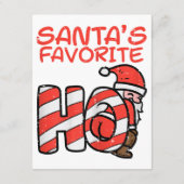 Santas Favoriet Grappig Ondeugend Volwassen Kerstm Informatiekaartje (Achterkant)