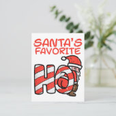 Santas Favoriet Grappig Ondeugend Volwassen Kerstm Informatiekaartje (Staand voorkant)