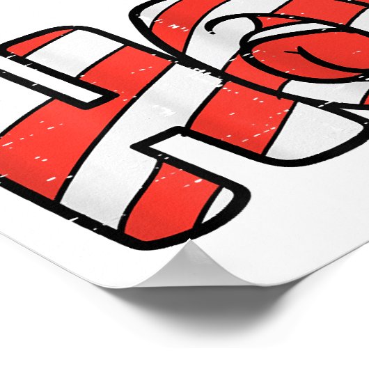 Santas Favoriet Grappig Ondeugend Volwassen Kerstm Poster (Hoek)