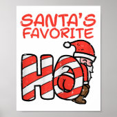 Santas Favoriet Grappig Ondeugend Volwassen Kerstm Poster (Voorkant)