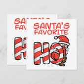 Santas Favoriet Grappig Ondeugend Volwassen Kerstm Save The Date (Voorkant / Achterkant)