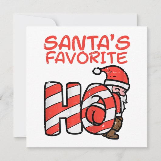 Santas Favoriet Grappig Ondeugend Volwassen Kerstm Save The Date (Voorkant)
