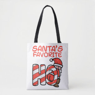 Santas Favoriet Grappig Ondeugend Volwassen Kerstm Tote Bag