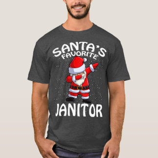 Santas Favoriet Janitor Kerstmis T-shirt