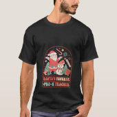Santas Favoriet Pre K Leraar Retro Groovy Kerstmis T-shirt (Voorkant)