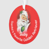 Santas Favoriete aangepaste gepersonaliseerde Hond Ornament (voorkant)