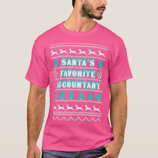Santas favoriete accountant lelijke kersttrui t-shirt