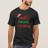 Santas Favoriete accountant met Kerstmis Pajama Xm T-shirt (Voorkant)
