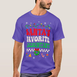 Santas Favoriete accountant Retro Kerstmis T-shirt