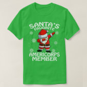 Santas Favoriete Americorps Lid Kerstmis T-shirt (Design voorkant)