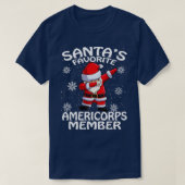 Santas Favoriete Americorps Lid Kerstmis T-shirt (Design voorkant)