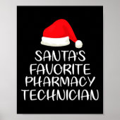 Santa's favoriete apotheek technicus matching fami poster (Voorkant)