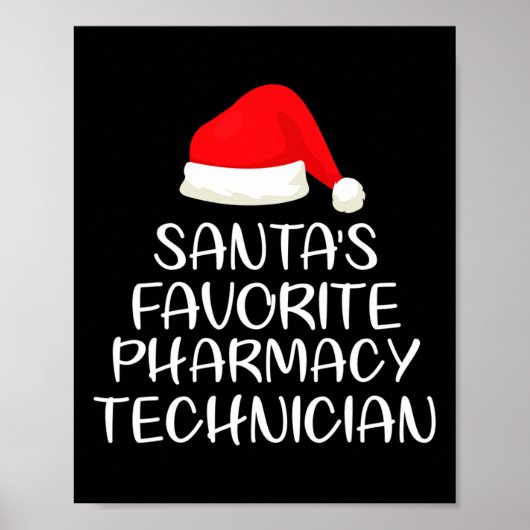 Santa's favoriete apotheek technicus matching fami poster (Voorkant)