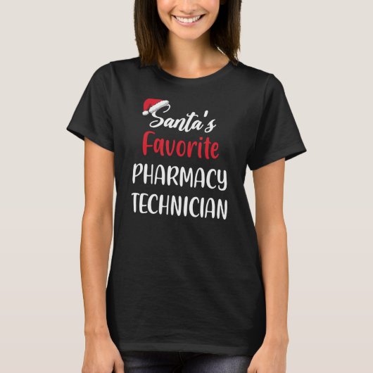 Santas Favoriete apotheker Kerstmis T-shirt (Voorkant)