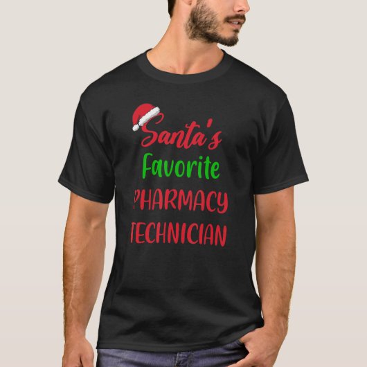 Santas Favoriete apotheker Kerstmis T-shirt (Voorkant)