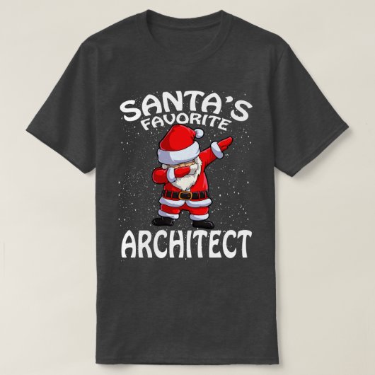 Santas Favoriete Architect Kerstmis T-shirt (Design voorkant)