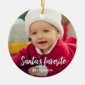 Santa's favoriete Baby met kerstmis Keramisch Ornament (Voorkant)