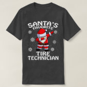 Santas Favoriete Band Technician Christmas T-shirt (Design voorkant)