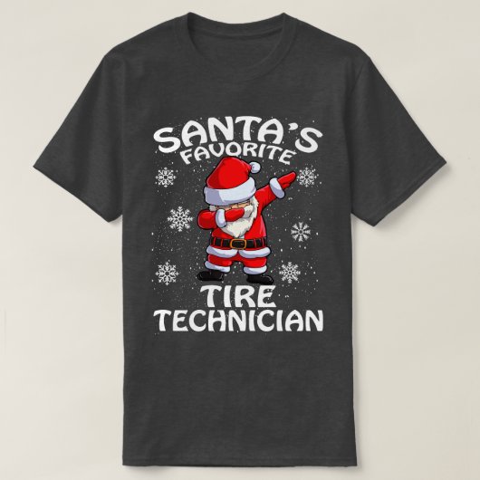 Santas Favoriete Band Technician Christmas T-shirt (Design voorkant)