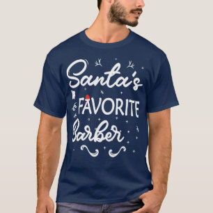 Santas Favoriete Barber Kerstmis Barber T-shirt