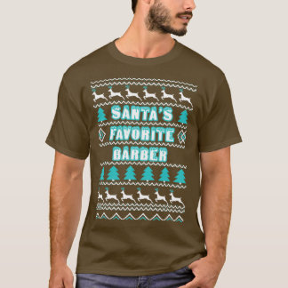 Santas favoriete barber smakelijke kersttrui t-shirt