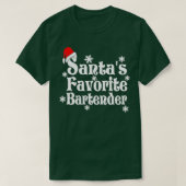 Santas Favoriete Bartender 2 T-shirt (Design voorkant)