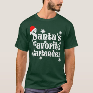 Santas Favoriete Bartender 2 T-shirt