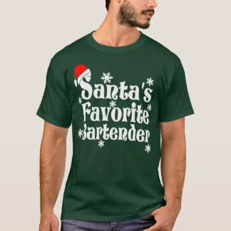 Santas Favoriete Bartender 2 T-shirt