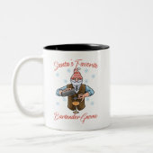 Santa's Favoriete Bartender Gnome Tweekleurige Koffiemok (Links)