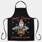 Santas Favoriete Bartender Gnoom Schort (Voorkant)