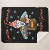 Santas Favoriete Bartender Gnoom Sherpa Deken (Voorkant (horizontaal))