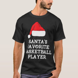 Santa's favoriete basketbalspeler Kerst Pet T-shirt