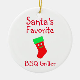 Santa's favoriete BBQ Griller-keramische versierin Keramisch Ornament