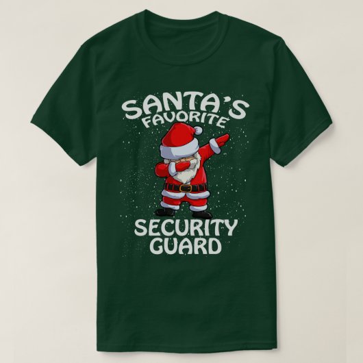 Santas Favoriete Beveiliger Kerstmis 1 T-shirt (Design voorkant)