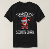 Santas Favoriete Beveiliger Kerstmis T-shirt (Design voorkant)