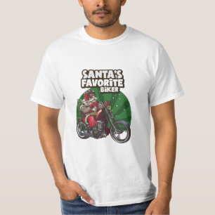 Santa's Favoriete Biker Kerstmotor T-shirt