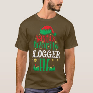 Santas Favoriete blogger Elf Kerstmis Matching Blo T-shirt