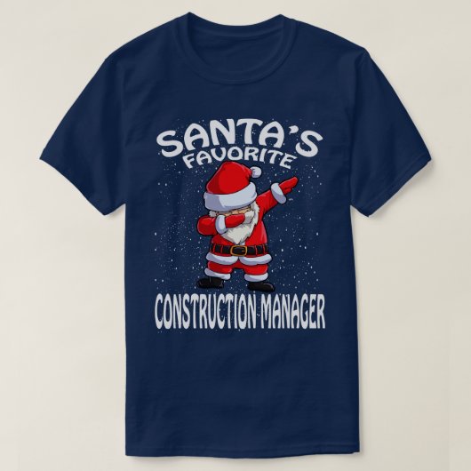 Santas Favoriete Bouwer Kerstmis T-shirt (Design voorkant)