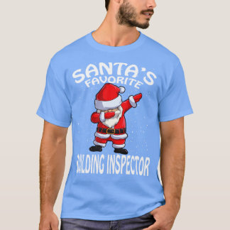Santas Favoriete Bouwinspecteur Kerstmis T-shirt