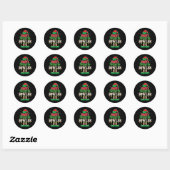 Santa's Favoriete Bowler Kerstmis Matching Bowling Ronde Sticker (Vel)