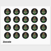 Santa's Favoriete Bowling Elf Christmas Matching B Ronde Sticker (Vel)