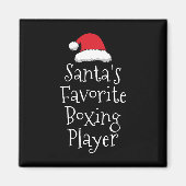 Santas Favoriete Boxing Player - Kerstmis Funny Bo Magneet (Voorkant)